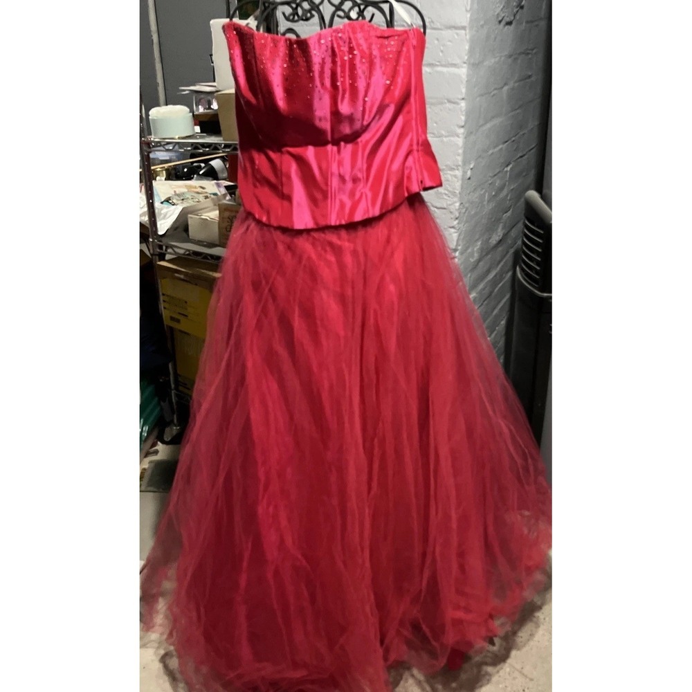 VTG‎ Y2K Blondie Nites Prom Gown Maxi Skirt Corset Lace Top Sheer Overlay Fairy